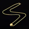 Pendentif Colliers Pendentifs Bijoux Mode Chanceux Perles 24K Or Couleur Collier 2Mm Eau Ondulation 18 Pouces F Dhiwb