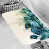 Polyester Fiber Bath Curtain Set 3D Tryckt duschvattentät hem Badrum Dekor Toalettlocket Cover Mug Mat Mattan Modern 220429