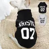 Custom Dog Pet Clothes Winter French Bulldog Small Dogs Chihuahua Clothes Outfit ropa para perro Personalized Name No. Hoodies 220621