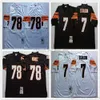 NCAA NCAA VINTAGE 75º Retro College Football Jerseys Costura Black White Jersey 001