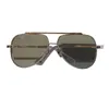 Stilista Otto occhiali da sole da uomo in metallo pilota forma ovale occhiali oversize lenti taglio cristallo design protezione anti-ultravioletta di alta qualità con scatola