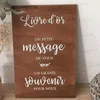 Sign Livre dor Vinyl Decals Message And Souvenir Wedding Board Personalized Texts Stickers Mariage Decor 220613