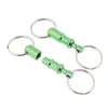 Keychains PCS Quick Release Keychain Pull-Apart 2 개의 헤비 듀티 스플릿 링을 가진 이동식 키링 키 액세서리 FASHING JEWLLYKEYCHAINS F