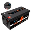 LiFePO4 battery 12V150AH large rubber shell, built-in BMS display, used for golf cart, forklift, inverter, Campervan