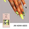 30pcs/set unhas falsas banda de bal￩ de comprimento m￩dio conjunto de halloween vampire chame patch reutil