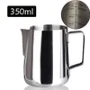 Espresso Coffee Pitcher Creamer Macchiato Cappuccino Latte Art Maker Pitcher Cup en acier inoxydable Puche mousquette 350 ml