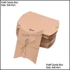 Autres fournitures de fête d'événement Festive Home Garden Ups Pillow Candy Box Kraft Paper Christmas Dh2Mh