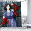 Shiki Ryougi Kara No Kyoukai Tenda da doccia in tessuto poliestere 12 ganci per il bagno impermeabile antimuffa divertente bagno 220429