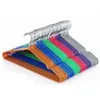 Hangers & Racks 1PC Metal PVC Clothes Drying Rack Towel Trousers Coat Wardrobe Underwear Hanger Hanging Shelf