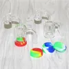 Glass Reclaim Catcher smoking ash catchers handmade 14mm male 90 Degree and 5ml silicone wax containers for dab rigs glass bong