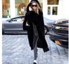 2022 Winter Warm hooded Large size Medium length Solid color Fur & Faux Fur Women New Casual Long sleeve Women coat