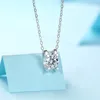 1ct/2ct/3ct moissanite diamant pendentif réel 925 en argent Sterling breloque fête mariage pendentifs collier pour femmes bijoux fins