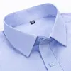 Camicia casual da uomo d'affari a maniche corte Camicia classica a quadri a quadri a quadri maschili Camicie eleganti sociali viola blu 5XL Plus Large Size 220322