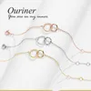 Link Chain Ouriner Simple 316L rostfritt stålarmband för kvinnors kontor tunna mode vänskap armband smycken fawn22