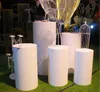 Metalen cilinder pilaarstandrek bruidstaartbladen decor decor bruiloft voetstuk kolommen voor huwelijksfeest evenement levert candybar fy3682 0426