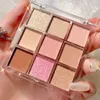 Палитра тени для век для век 9 Цветов Shimmer Glitter Nude Cosmetics Pearlelescent Earth Color Makeup Kiteye Shadoweye