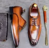 Nouveau artisanale pointu des hommes de haute qualité Chaussures de travail en cuir véritable robe formelle en cuir chaussures pour hommes