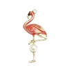 Breloques en forme de flamant rose en émail, 10 pièces, pendentifs d'oiseaux roses faits à la main, pour Bracelet, collier, boucle d'oreille, accessoire de bijoux