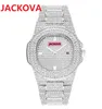 Shinning Diamonds Mens Watch 44 мм 42 -мм роскошные полноценные кварцевые перемещения с полной нержавеющей сталью.