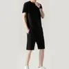 Custom Men Jogging Suit Summer 2 Piece Set Short Sleeve Casual Sport Fitness T-shirtBoard Shorts Male Tracksuits 220615
