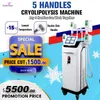 body slimming cryolipolysis machine weight loss five cryo handles overweight body shaping 2 years warranty