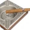 2023 Cigar ashtray metal merbau large bar office European-style household large-caliber ashtray metal ashtray