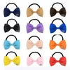 10 stks / partij Kids Haaraccessoires Bowknot Elastische Haarbanden Kleurrijke Scrunchies Mode Hoofdbanden Meisjes Paardenstaart Houder AA220323