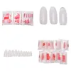 Unghie finte 500Pcs Artificiale Falso Pieno Rotondo Acrilico UV Gel Decorazioni Bianco Nail Manicure Arte Suggerimenti Naturale Chiaro All'ingrosso Prud22