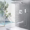 Термостатический душ смеситель хром скрытый установка смесителей ванной