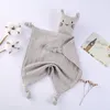 Mjuk organisk bomull Muslin Cat Kitty Animal Newborn Pacify Handdukar Bibbs Soothers Handduk Retlar Baby Accessory 10 Colors8047787