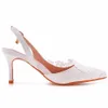 Women White Lace Pumps Dress Stiletto High Heels Female Sandals Party Wedding Shoes