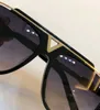 Mascot Sunglasses for men Gold Black/Golden Mirror Lens Men Designer Sun Glasses UV400 Protection Eyewear with Box