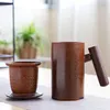 Drinkware Japanse stijl vintage keramische koffie mug tumbler roest glazuur thee lek mok met houten handgreep Water Cup Home Office Drinkware