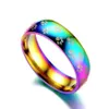 F￤rgglad regnb￥ge liten tass tryck fingerring f￶r par lovar engagemang 6mm ￤lskares br￶llopsringar lesbiska gay smycken236g