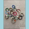 Bandringen sieraden 10 stks hart ministeen stretch ring natuurlijke edelsteen kraal 16 kleuren beschikbaar voor vrouwen bruiloft geschenken drop levering 2021