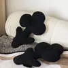 Poduszka/poduszka dekoracyjna samotny kwiat czarny kolor słodki w kształcie łóżko dekoracyjny 48x31cm nowoczesny styl sofa poduszki/dekoracja