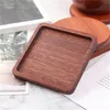 20 Styles Wooden Coasters Beech Black Walnut Coffee Tea Cup Mats Natural Non Slip Teapot Drink Home Bar Tools Durable Wood Placemats Round