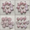 Kunst- en ambachten trendy natuurlijke rozenkwarts stenen charmes sierzijdige harthangers 25 mm voor kettingen sieraden maken hele sport2010 dhth5
