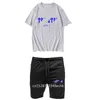 TRAPSTAR T-shirt e pantaloncini Set da 2 pezzi Tuta da uomo Abbigliamento sportivo estivo Fitness Top in cotone a maniche corte Tuta da jogging 220718