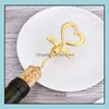 Ouvre-bouteille en or bouchon amour ensemble coffret cadeau élégant ouvre-bouteille en forme de coeur tire-bouchon Champagne Saint Valentin mariage souvenirs cadeaux fête D