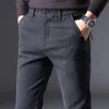 Pantalons pour hommes BAO automne marque hommes ajusté taille élastique Simple vêtements décontractés mode jeunes garçons poche zippée Slim pantalon hommes Drak22