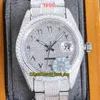 RRF Последние CF126334 A2824 Automatic Mens Watch TW126331 BF126333 Diamonds Inlay Красный арабский цифер