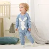 Baby Rompers Cute Rabbit Pom born Toddler Jumpsuit Outfit Long Sleeve Autumn Infant Girl Boy Winter Clothing Knitted Warm 220525275853812