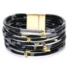 Leopard Lederen Armbanden voor Vrouwen 2022 Mode Armbanden Armbanden Elegante Multilayer Wide Wrap Charm Armband Sieraden