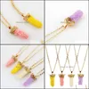 Pendant Necklaces Pretty Irregar Stone Pendants Fashion Beautifly Luxury Women Jewelry Color Gold Chain Statement Necklace V Vipjewel Dhvrl