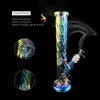 Inebriante Downsteam Vetro iridescente Narghilè Concentrato Perc Oil Rigs Pipa ad acqua colorata Bong spesso Bubbler Dabber Rainbow Ice Catcher Fumo Shisha