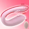 U forme sucer vibrateur pliable couple partager clitoris vagin stimulateur érotique g-spot sexy jouets pour