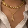 Многослойное подвесное ожерелье для змеи для женского