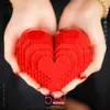 Creative Romantic Love Heart Flower Micro Diamond Block Rose Nanobricks I Love U