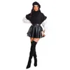 Skirts INS Fashion Women Leather Skirt All Matching High Waist Pleats A Line Mini Casual Sexy Club Clothing 2022 Spring Style